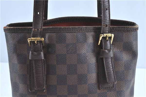 Authentic Louis Vuitton Damier Marais Bucket Shoulder Bag N42240 LV H9683