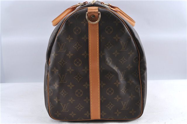 Auth Louis Vuitton Monogram Keepall Bandouliere 55 Boston Bag M41414 LV H9687