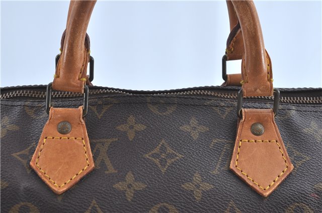 Authentic Louis Vuitton Monogram Speedy 35 Hand Bag M41524 LV H9689