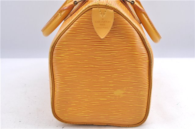 Authentic Louis Vuitton Epi Speedy 25 Hand Bag Yellow M43019 LV H9691