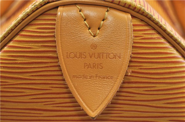 Authentic Louis Vuitton Epi Speedy 25 Hand Bag Yellow M43019 LV H9691