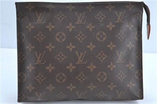 Auth Louis Vuitton Monogram Poche Toilette 26 Cosmetics Pouch M47542 LV H9693