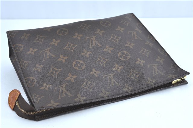 Auth Louis Vuitton Monogram Poche Toilette 26 Cosmetics Pouch M47542 LV H9693