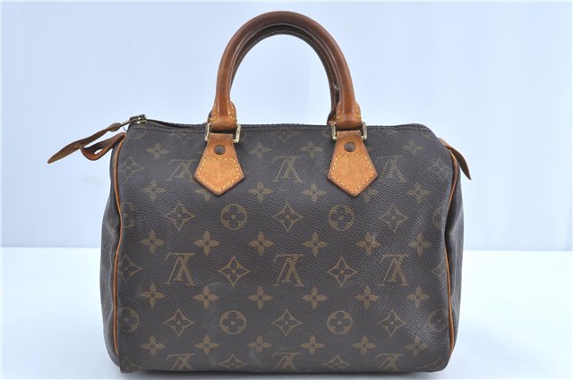 Authentic Louis Vuitton Monogram Speedy 25 Hand Bag M41528 LV H9701