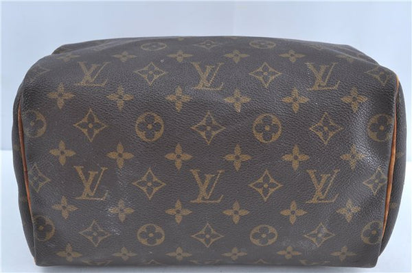 Authentic Louis Vuitton Monogram Speedy 25 Hand Bag M41528 LV H9701