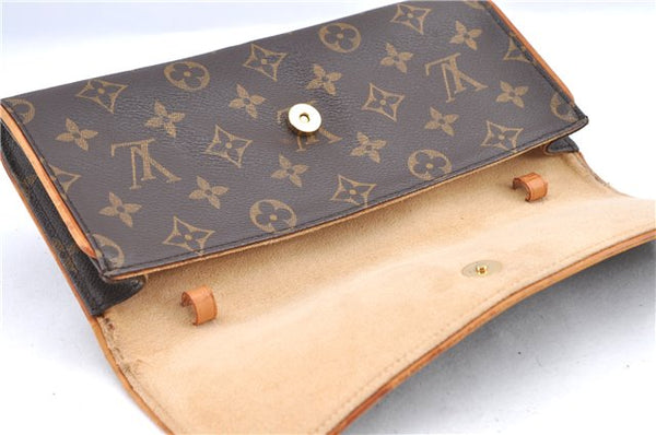 Authentic Louis Vuitton Monogram Pochette Twin GM Shoulder Bag M51852 LV H9707
