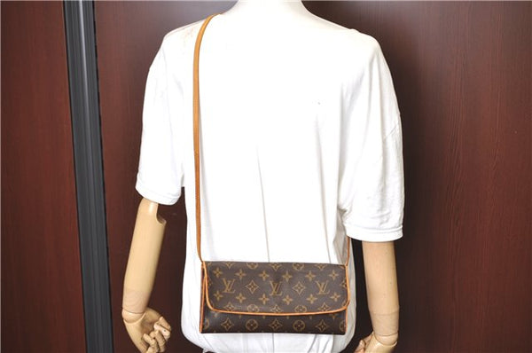 Authentic Louis Vuitton Monogram Pochette Twin GM Shoulder Bag M51852 LV H9707