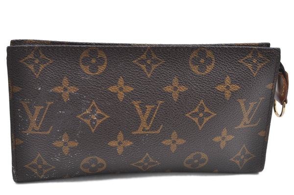 Authentic Louis Vuitton Monogram Pouch For Bucket GM LV Junk H9711