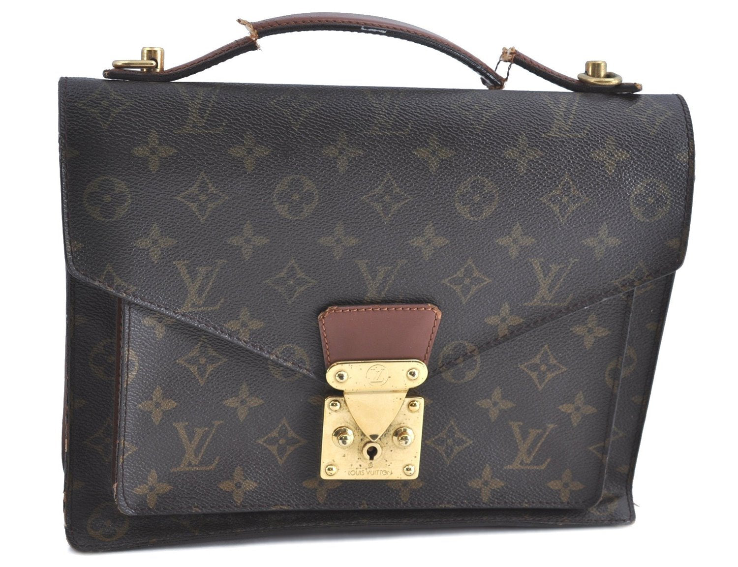 Auth Louis Vuitton Monogram Monceau 2Way Shoulder Hand Bag M51185 Junk H9715