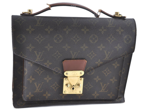 Auth Louis Vuitton Monogram Monceau 2Way Shoulder Hand Bag M51185 Junk H9715