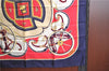 Authentic HERMES Carre 90 Scarf "WASHINGTON'S CARRIAGE" Silk Navy Blue H9718