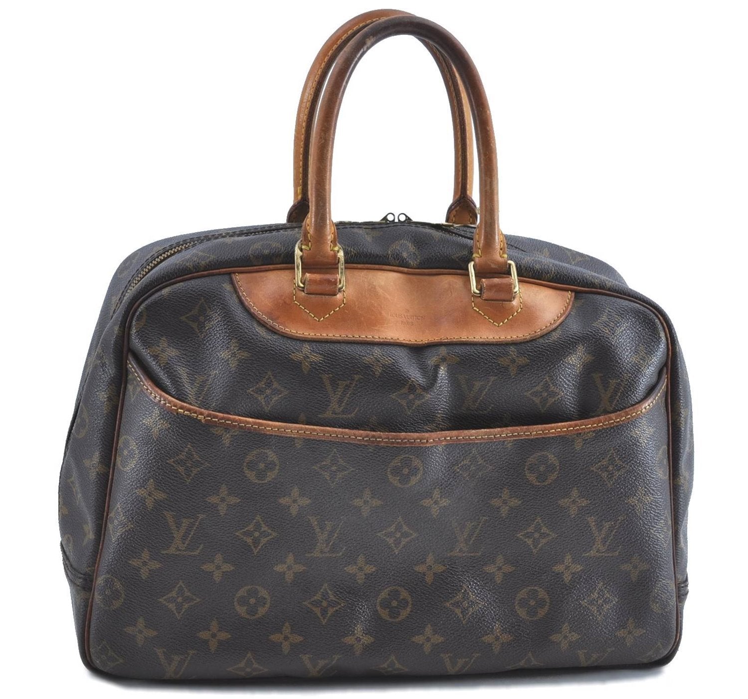 Authentic Louis Vuitton Monogram Deauville Hand Bag M47270 LV H9719