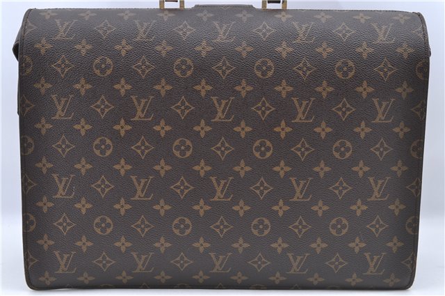 Authentic Louis Vuitton Monogram Serviette Fermoir Briefcase M53305 LV H9721