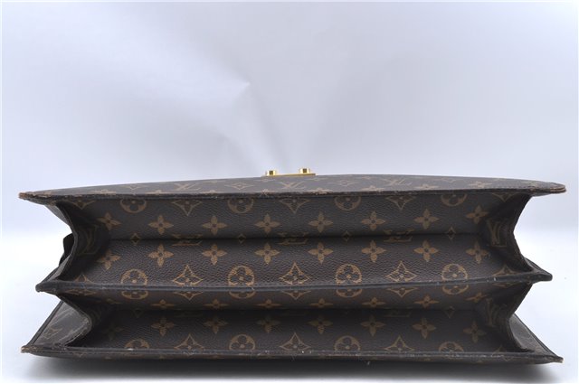 Authentic Louis Vuitton Monogram Serviette Fermoir Briefcase M53305 LV H9721