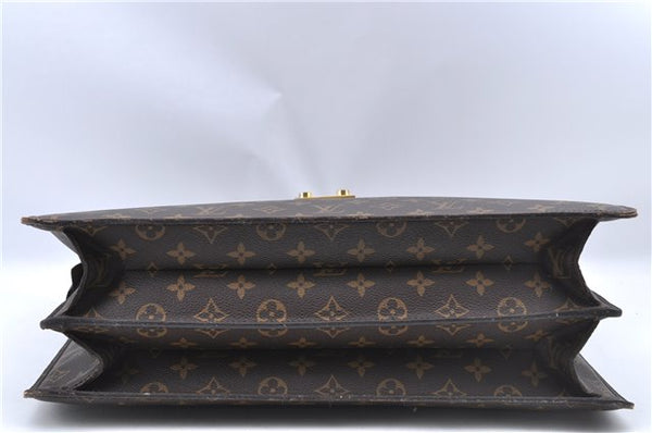 Authentic Louis Vuitton Monogram Serviette Fermoir Briefcase M53305 LV H9721