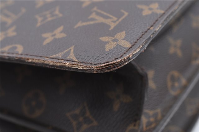Authentic Louis Vuitton Monogram Serviette Fermoir Briefcase M53305 LV H9721