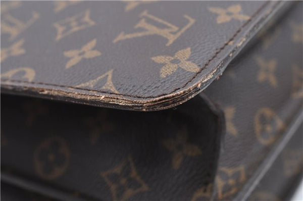 Authentic Louis Vuitton Monogram Serviette Fermoir Briefcase M53305 LV H9721