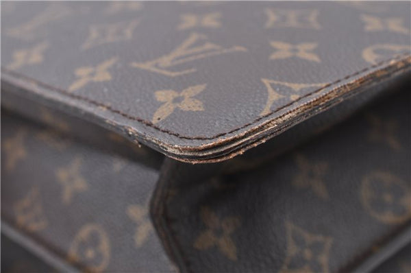Authentic Louis Vuitton Monogram Serviette Fermoir Briefcase M53305 LV H9721