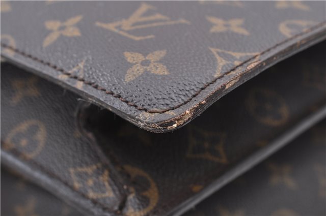Authentic Louis Vuitton Monogram Serviette Fermoir Briefcase M53305 LV H9721