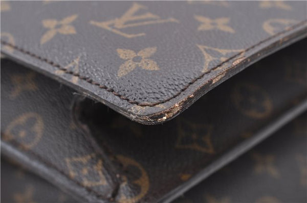 Authentic Louis Vuitton Monogram Serviette Fermoir Briefcase M53305 LV H9721