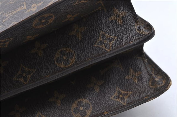 Authentic Louis Vuitton Monogram Serviette Fermoir Briefcase M53305 LV H9721