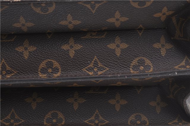 Authentic Louis Vuitton Monogram Serviette Fermoir Briefcase M53305 LV H9721