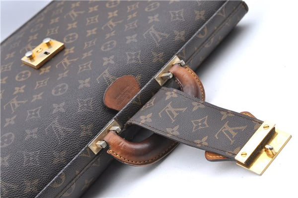 Authentic Louis Vuitton Monogram Serviette Fermoir Briefcase M53305 LV H9721