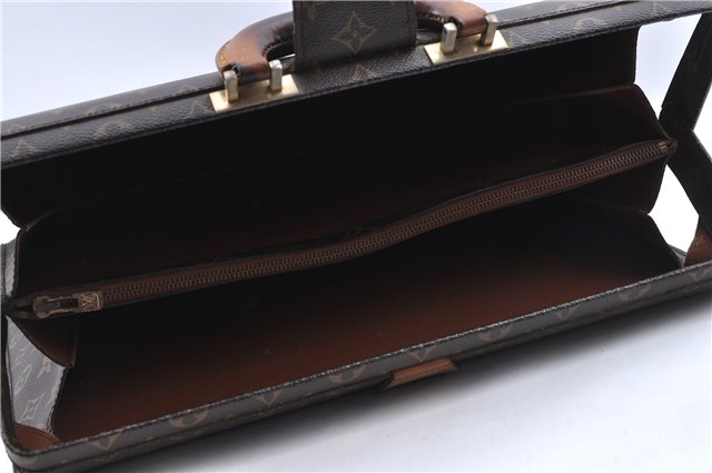 Authentic Louis Vuitton Monogram Serviette Fermoir Briefcase M53305 LV H9721