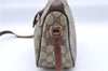 Authentic GUCCI Web Sherry Line Shoulder Cross Bag GG PVC Leather Brown H9729