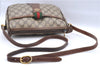 Authentic GUCCI Web Sherry Line Shoulder Cross Bag GG PVC Leather Brown H9729