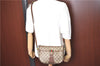 Authentic GUCCI Web Sherry Line Shoulder Cross Bag GG PVC Leather Brown H9729