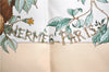 Auth HERMES Carre 90 Scarf "AU COEUR DES BOIS" Silk Light Green Beige Box H9743