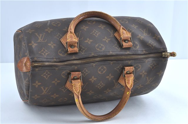 Authentic Louis Vuitton Monogram Speedy 30 Hand Bag M41526 LV H9744