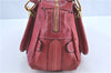 Authentic Chloe Paraty Shoulder Hand Bag Purse Leather Red H9749