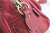 Authentic Chloe Paraty Shoulder Hand Bag Purse Leather Red H9749