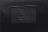 Authentic GUCCI Hand Bag Pouch Purse GG Canvas Leather 07198 Black H9753