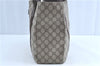 Authentic GUCCI Shoulder Tote Bag GG PVC Leather 141624 Brown H9760