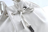 Authentic GUCCI Drawstring Shoulder Hand Bag Leather 0014030 White H9771