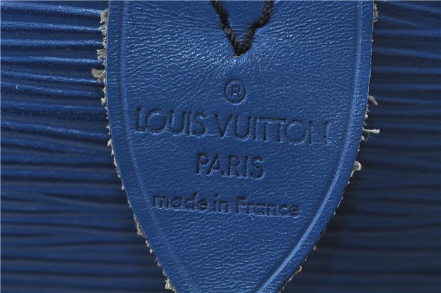 Authentic Louis Vuitton Epi Speedy 30 Hand Bag Blue M43005 LV H9773