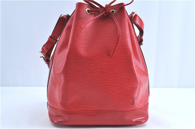 Authentic Louis Vuitton Epi Noe Red Shoulder Bag M44007 LV H9776