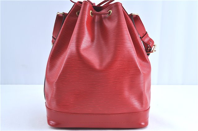 Authentic Louis Vuitton Epi Noe Red Shoulder Bag M44007 LV H9776