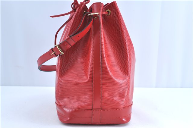 Authentic Louis Vuitton Epi Noe Red Shoulder Bag M44007 LV H9776