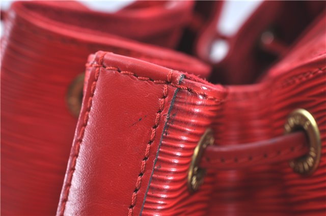 Authentic Louis Vuitton Epi Noe Red Shoulder Bag M44007 LV H9776