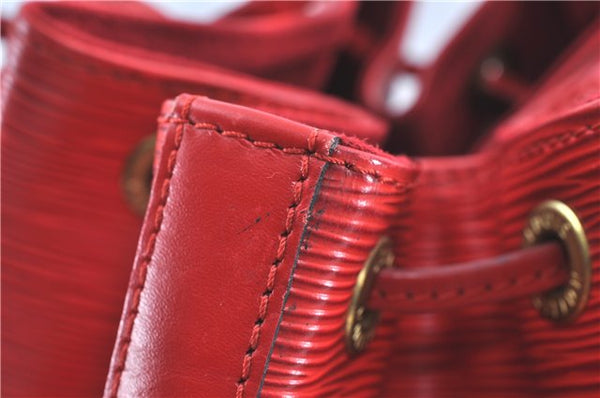 Authentic Louis Vuitton Epi Noe Red Shoulder Bag M44007 LV H9776