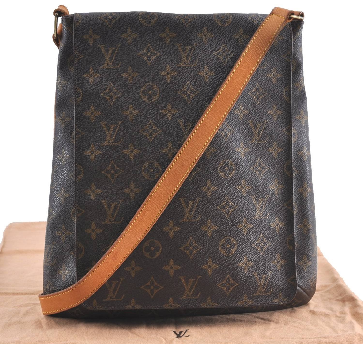 Authentic Louis Vuitton Monogram Musette Shoulder Cross Body Bag M51256 LV H9777