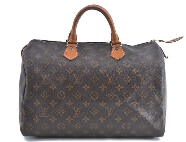 Authentic Louis Vuitton Monogram Speedy 35 Hand Bag M41524 LV H9788