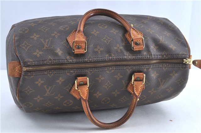 Authentic Louis Vuitton Monogram Speedy 35 Hand Bag M41524 LV H9788