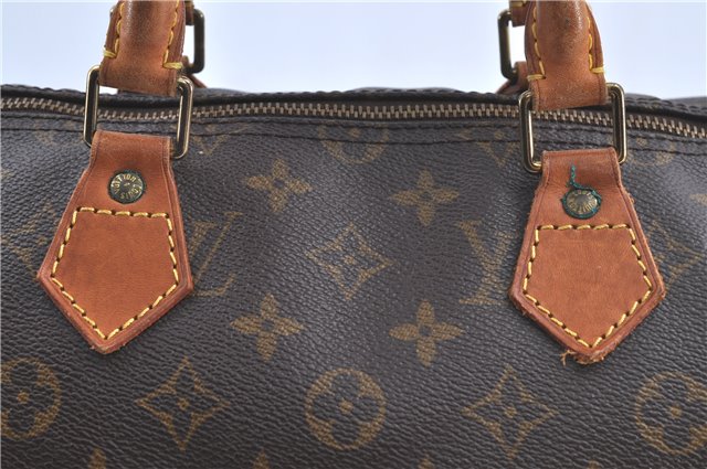 Authentic Louis Vuitton Monogram Speedy 35 Hand Bag M41524 LV H9788