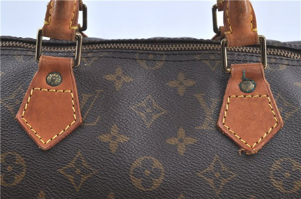 Authentic Louis Vuitton Monogram Speedy 35 Hand Bag M41524 LV H9788