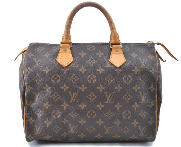 Authentic Louis Vuitton Monogram Speedy 30 Hand Bag M41526 LV H9790